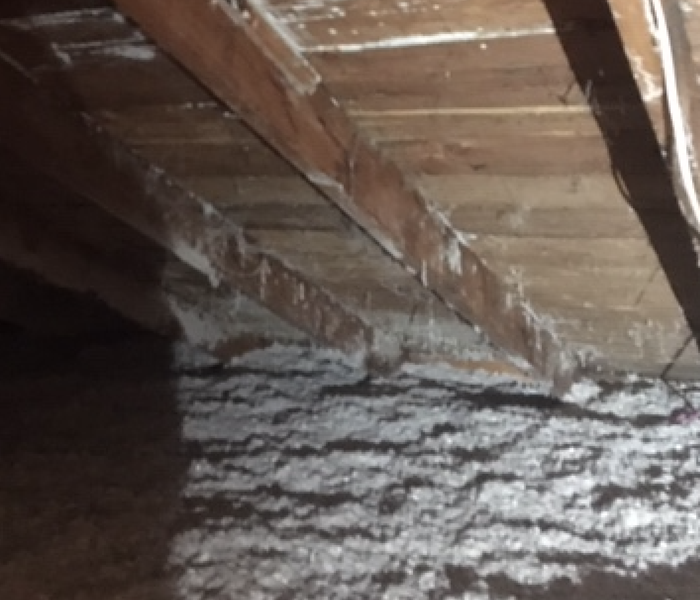 an attic space with insulation 