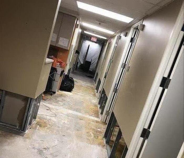 Flood cuts on a commercial property.